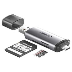 UGREEN 綠聯 SD+TF Type-C+USB 兩用讀卡機, CM184/CM185, 1個