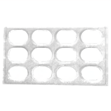 Betty's 焙蒂絲 12孔橢圓造型達克瓦茲模 厚 340 x 190 x 13mm, 透明色, 1個