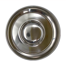 Durapet 不鏽鋼防滑慢食寵物碗 防吐碗 - L, 銀色, 1個