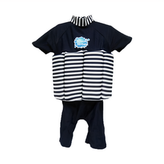 Splash About UV FloatSuit 兒童防曬浮力泳裝, 海軍藍 + 藍白條紋