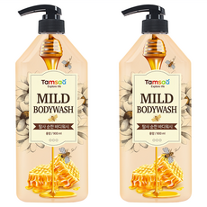 Tamsaa 溫和沐浴露 蜂蜜&嬰兒爽身粉香 Set, 900ml, 2瓶