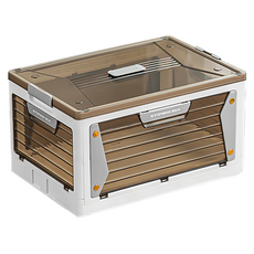 五開式磁吸疊疊收納箱, 61.5 x 42 x 33.5cm, 白色, 1個