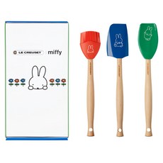 米飛兔系列 矽膠铲具組 3件套裝 木柄 烹飪烘焙用具, 油刷29cm + 中鏟29cm + 鏟杓28cm, 混合顏色, 1盒