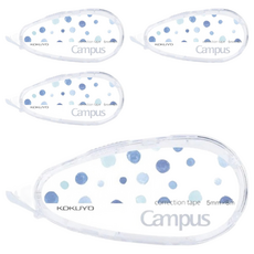 KOKUYO 國譽 Campus 象牙白修正帶, 5mm x 8m, 藍色, 4個