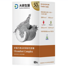 大研生醫 好攝力南瓜籽黑麥花膠 含鋅與茄紅素, 60顆, 560mg, 1盒