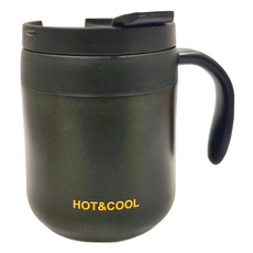 304不鏽鋼馬克杯 350ml, 黑色, 1個