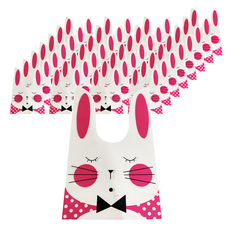 理享家 長兔耳聖誕節餅乾糖果包裝袋 14x23x3cm/個, 1組, 50個