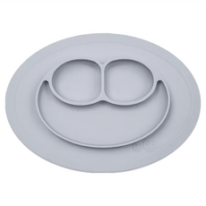 ezpz 迷你餐盤, 6個月以上適用, 耐熱材質矽膠, 27.3 x 19.7 x 2.54cm 240ml, 星塵灰, 1個