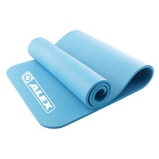 ALEX SPORTS 運動地墊, 符合ROHS測試標準, 無毒, 一體成型無貼合, 雙面可用, 雙面直條紋, 防滑效果佳, 藍色, 182 x 61 x 1cm, 1個
