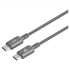 ADAM elements 亞果元素 USB-C-USB-C 充電傳輸線 CASA S120 240W 尼龍編織, 120cm, 灰色, 1條