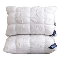 DESMOND 岱思夢 扭花雲朵枕 2個 Set 100%聚酯纖維, 48 x 74cm, 白色, 1組