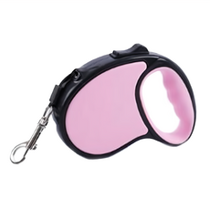 一鍵伸縮寵物牽繩 雙色自動伸縮 簡單方便 輕鬆遛狗, 5m, 粉色, 1個