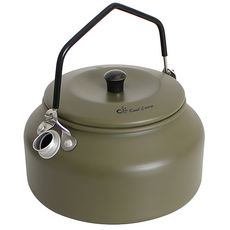 FARMER CAMP 鋁合金輕量茶壺, 900ml大容量, 附贈精美收納袋, 軍綠色, 1L, 1個