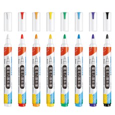 SIMBALION 雄獅 壓克力顏料彩繪筆 AM002 8色組, 2mm, 1盒