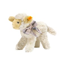 Steiff 德國金耳釦泰迪熊 黃標玩偶, 24cm, little baby Linda lamb, 1個