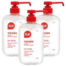 B&B 奶瓶清潔液, 100% 食物原料, 600ml, 3瓶