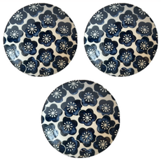 Ciao Li 僑俐餐瓷 輕量月梅花6深盤 日本製, 藍色, 單件, 3個