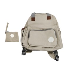 SO In SEWInG 所以相縫 多功能後背包 附手拿包, 微糖白