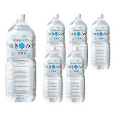 Yukinomizu 北海道大雪山 天然水, 均衡礦物質含量 3:1鈣鎂黃金比例 59mg/L軟水硬度 適合泡咖啡、茶、奶粉、日常飲用, 2L, 6瓶