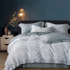 60支100%天絲 雙人床包兩用被四件組 附收納提袋