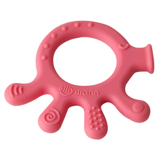 Sillymann 100%鉑金矽膠章魚固齒器, 安全無毒 柔軟不易變形, 耐高低溫, 韓國製造, 單件, 粉色, 1個