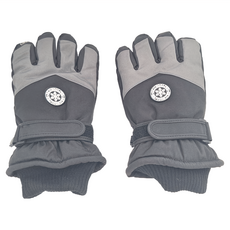 男款超保暖加絨加厚防風防水防滑可觸控手套, 黑灰色, 30cm