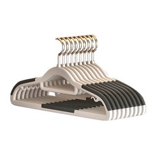 HouseDoMo 好室多磨 ABS衣架 42 x 21 x 0.6cm 3.5kg, 黑色, 50個