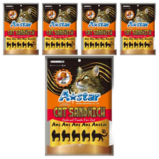 A star 貓薄荷蟹肉鮪魚夾心餡餅, 蟹肉鮪魚, 100g, 5袋