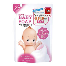 COW STYLE 牛乳石鹼 嬰兒全身用泡泡沐浴乳補充包 皂香, 350ml, 1包