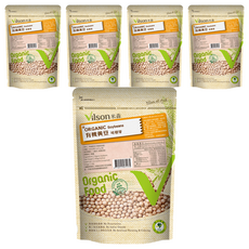 Vilson 米森有機 100%有機黃豆, 嚴選有機食品, 不使用農藥、化學肥料及任何人工添加物, 450g, 5包