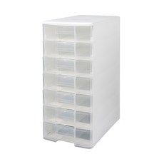 livinbox 魔法收納力A4玲瓏盒 7抽 半透明視窗設計 可迅速找到所需小物件, 白, 1組