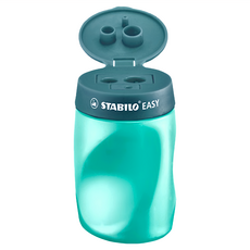 STABILO 思筆樂 多功能削筆器, 圓滑導角設計, 適用於握筆樂、洞洞筆、洞洞色鉛筆、3.15胖胖鉛筆自動鉛筆、普通木質鉛筆, 藍綠, 1個