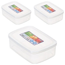 KEYWAY 聯府 巧麗長型密封盒, 1.3L, 3個