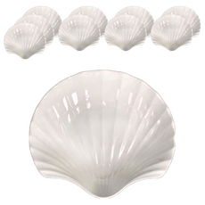 大同磁器 貝殼盤, 白色, 10個