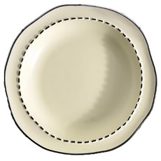 Homely Zakka 北歐極簡奶油風啞光陶瓷餐盤餐具 大圓深盤, 23 x 3.7cm, 奶油白, 1個