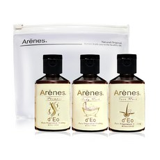 Arenes 愛霓思 ArenesEO旅行組C(洗髮60ml+沐浴60ml+洗臉60ml+旅行袋), 1入