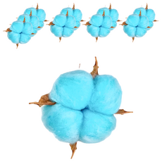 藍色棉花 加軟鐵絲 36cm 藍色, 10支