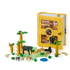 KiKimmy 百科全書 非洲草原 DIY迷你場景系列, 包含58個場景組件, 1個