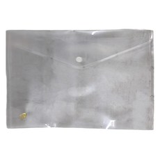 SUAN斗ER 附扣公文袋 A4 透明色, 1個