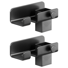 FAmILyLIFE 生活 簡約風免打孔吹風機置物收納架 免釘膠款, 神秘灰, 2個