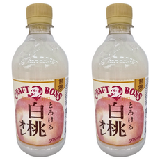 日本 BOSS 白桃拿鐵, 500ml, 2瓶