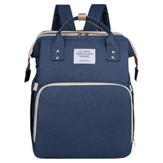 翔駿親子 雙肩母嬰包 USB充電 保冷保溫, 百搭深藍款, 35*16*19cm, 1個