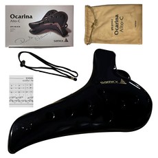 三益樂器 優質中音C調陶笛組 SPO-BLACK, 黑色, SPO-黑色, 1組