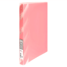 KyOKUTO A4 30孔半透明彩色資料夾 可收納100枚內頁紙 附5pcs索引隔板, 粉紅色, 1本