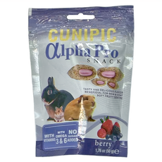 Cunipic Alpha Pro 小動物化毛餡餅, 綜合莓果口味, 含Omega 3&6, 50g, 1包