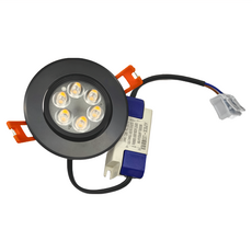 APEX LIGHTING 艾沛斯照明 7cm 6W 萊恩崁燈 黑殼 3000K AP-D0706W-B2, 黃光, 1組