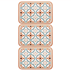 皮革加厚隔熱餐墊 奧黛莉藍 40 x 30cm, 3個