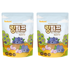 ibobomi 米泡芙 2包 藍莓味 寶寶米餅 無添加, 30g