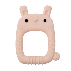 Loulou Lollipop 動物造型矽膠固齒器 - 甜心邦尼, 8.2 x 5.4 x 1.1cm 4個月以上, 1個