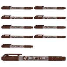 ZEBRA 斑馬牌 OPTEX 2 雙頭環保螢光記號筆, 茶色, 1盒